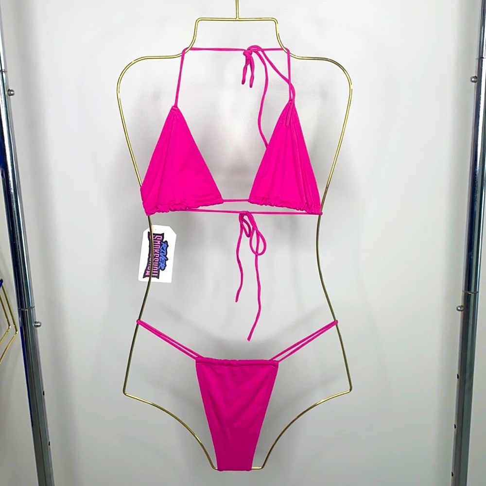 Riversmokeshow pink string thong bikini